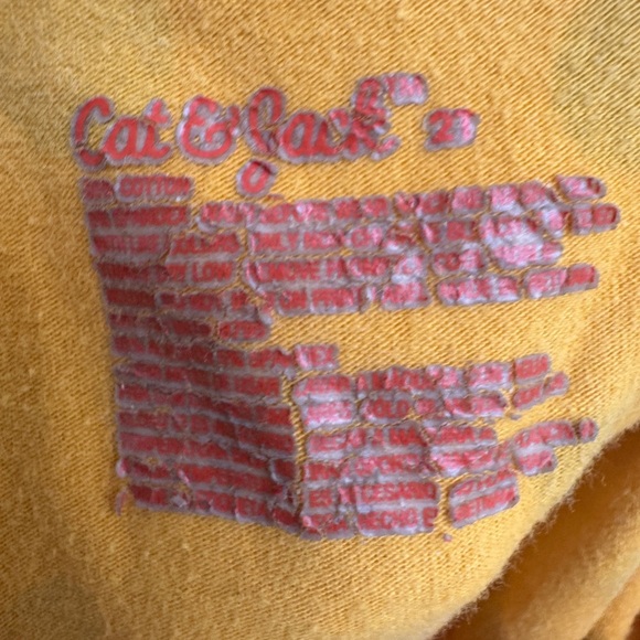 Cat & Jack 2T Girls Yellow Stretchy Leggings with Pink Cat Print - Picture 5 of 5